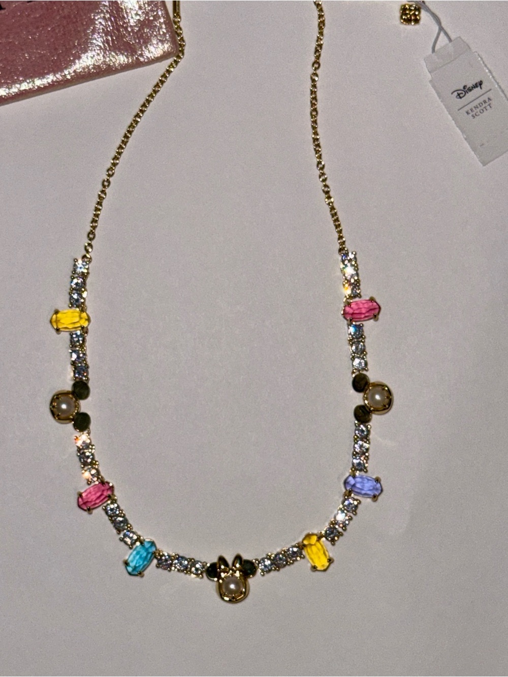 NWT** Disney x Kendra Scott Gold Multicolor Crystal Necklace - Picture 3 of 4